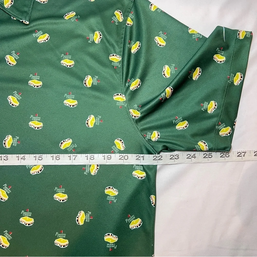Backspin Cheese Please Polo (hunter green) size Large - Picture 5 of 11
